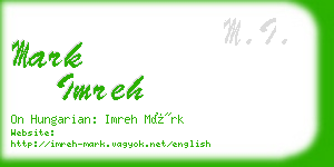 mark imreh business card